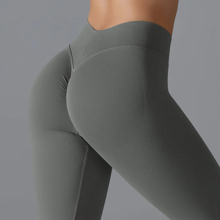 Fitness Sports Leggings Women's High Waist Seamless Yoga Legging Scrunch Butt Breathable Push Up Sports Pants Women Gym Tights PlatiNum
