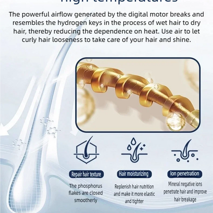 6-in-1 multifunctional hair styler, 110,000 RPM high-speed hair care, ionic hair dryer, quick drying, automatic curling set