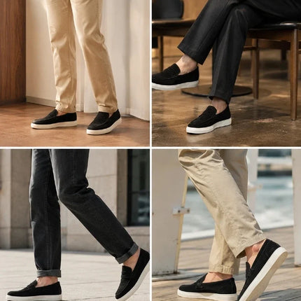 Mocassini classici da uomo, scarpe casual traspiranti senza lacci, scarpe da uomo di design, comode scarpe da guida antiscivolo, mocassini da uomo
