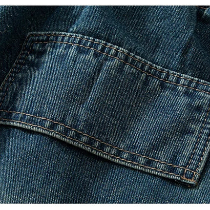 Pantaloncini di jeans cargo da uomo estivi Baggy dritti Moda Casual Pantaloni corti a gamba larga Tasca grande Jeans corti per vacanze al mare Uomo