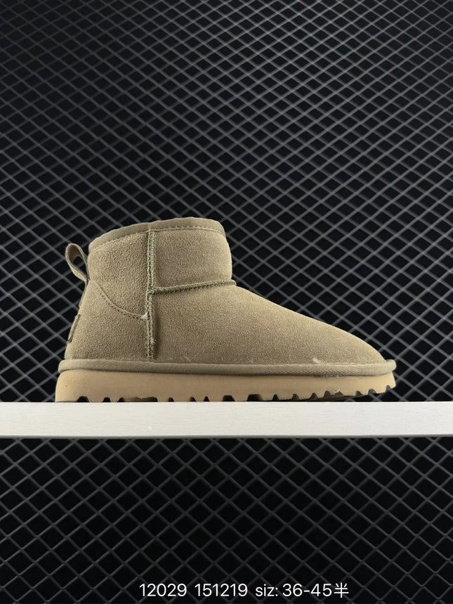 2026 HOT NEW mini boots wool women snow boots real sheepskin wool low-top warm fur shoes men and women winter short boots 36-44