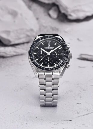 PAGANI DESIGN 2026 Nuovo Orologio da Uomo Moon, Orologio al Quarzo di Lusso per Uomo, Cronografo con Vetro Zaffiro AR, Impermeabile, Movimento VK63, Cinturino in Nylon