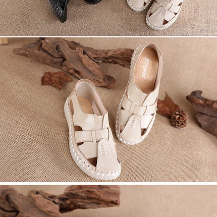 Sandales Femme - Nouveau Design 2026 - Sandales en Cuir de Vachette de Première Qualité