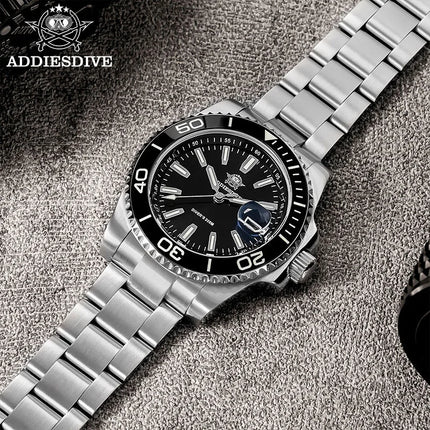 ADDIESDIVE 41MM Watch Men's AD2510 200m Waterproof Outdoor Sports Watch  Luminous Quartz Watch Relogios Masculino 316L Steel