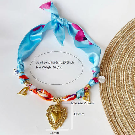 Collana bandana morbida con ciondolo a forma di fiore a forma di cuore placcato in oro per gioielli impilabili da donna e ragazza PlatiNum
