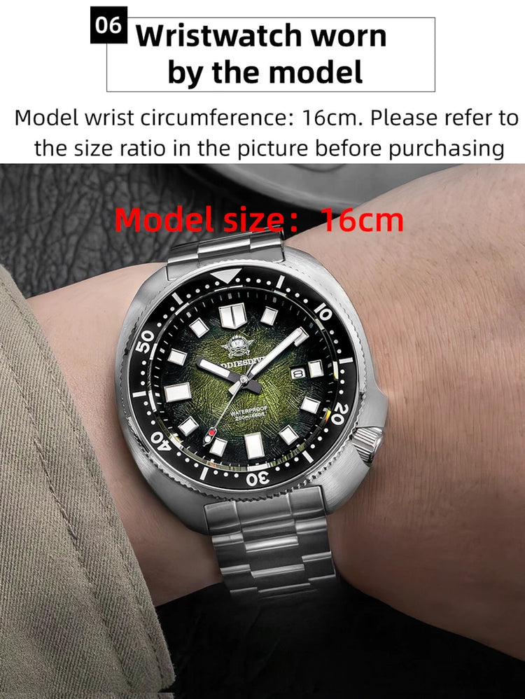 ADDIESDIVE NEW Men's Watch Sapphire Glass AR Coated Quartz Watches AD2511 Reloj Hombre 20Bar Waterproof Luminous Diving Watches