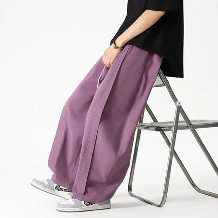 2025 vendite calde pantaloni a gamba larga pantaloni casual da uomo stili giapponesi pantaloni Harun da uomo streetwear moda hip hop pantaloni lanterna allentati