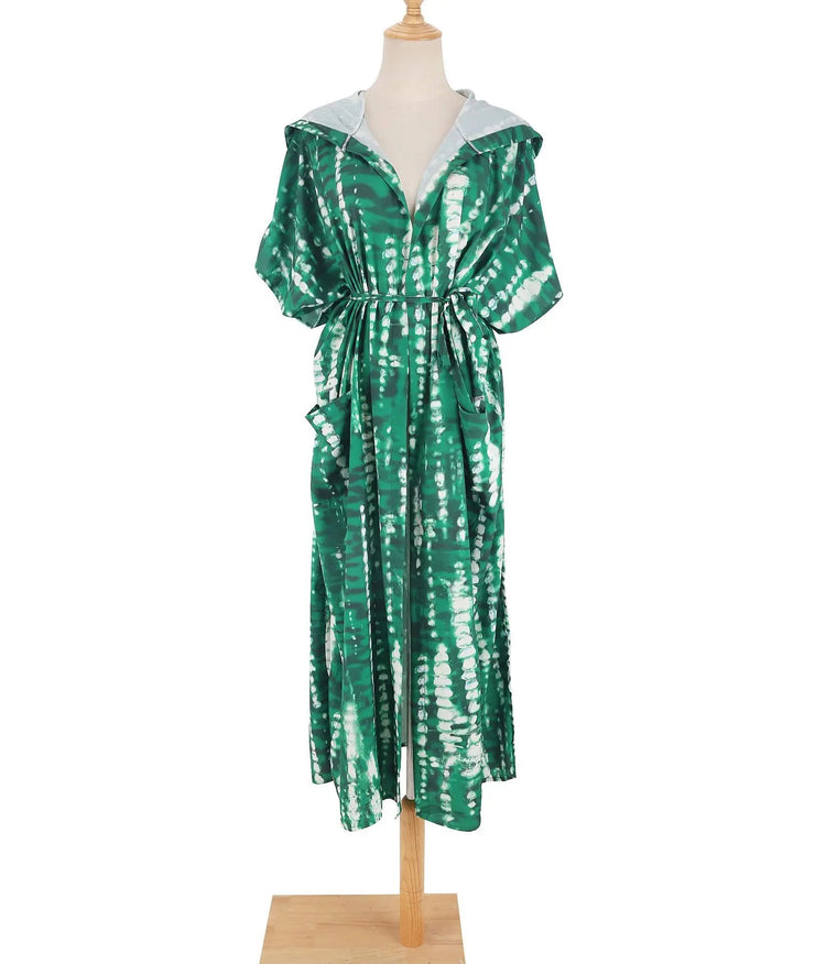 Costume da bagno donna copricostume lungo Kimono da spiaggia orlo curvo allentato aperto davanti Tie Dye abbigliamento da spiaggia platinumshop