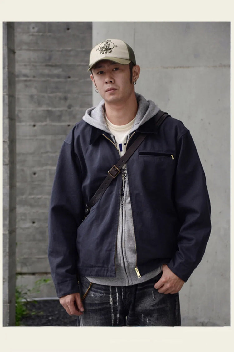 Classic Detroit Jacket J01 American Vintage Workwear Spring/Fall 100% Cotton Canvas Jacket J97 Loose-Fit Lightweight Coat