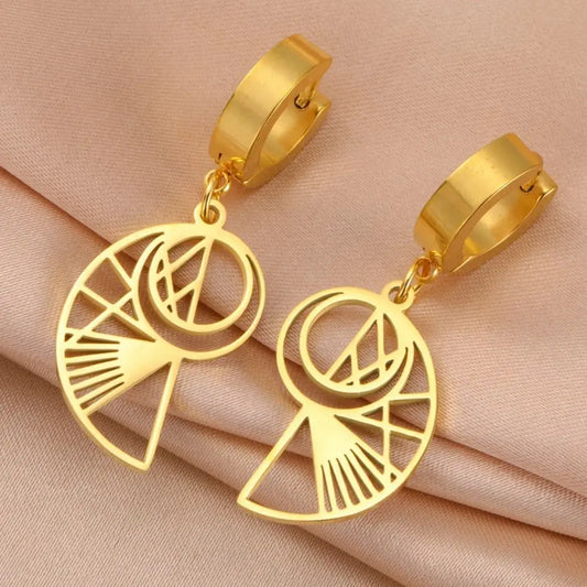 LIKGREAT Orecchini a spirale vuoti Orecchini pendenti con ciondolo a forma di lumaca geometrica per le donne Regalo di gioielli minimalisti Nuove tendenze