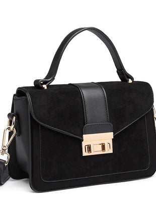 Elegante borsa da donna KONO in similpelle PVC, tracolla rimovibile, diverse modalità di trasporto, dimensioni compatte 22×8×15 cm, perfetta per tutti i giorni e per il lavoro.