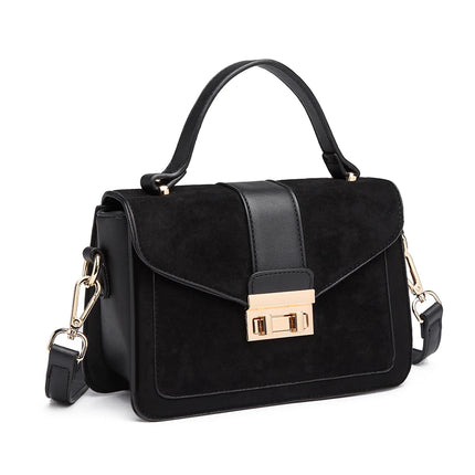 Elegante borsa da donna KONO in similpelle PVC, tracolla rimovibile, diverse modalità di trasporto, dimensioni compatte 22×8×15 cm, perfetta per tutti i giorni e per il lavoro.