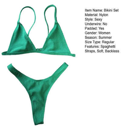 2 pezzi/set bikini da donna sexy set costumi da bagno da donna con cinturino per spaghetti senza fili ad asciugatura rapida platinumshop