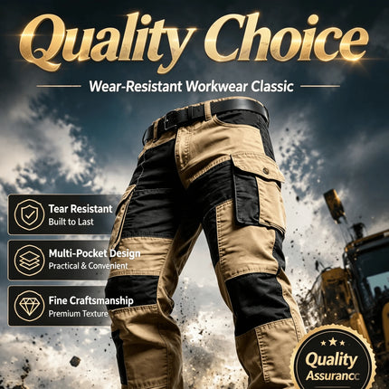 2026 Cotton Men's Pants Large Size Multi-pocket Loose Overalls Outdoor Sports Training Jogging Casual Pants Loose Comfortable