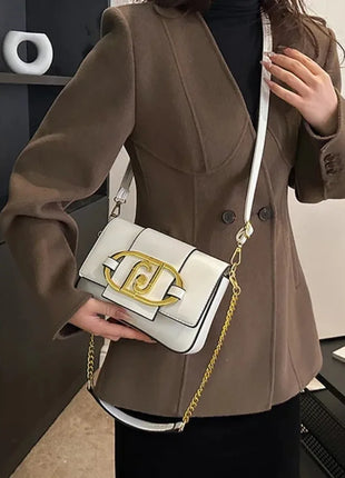 Borsa a tracolla da donna 2026 di nuova moda con catena, stile retrò, grande capacità, versatile, da portare sotto il braccio o a tracolla, piccola borsa quadrata