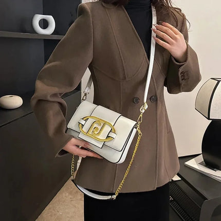 Borsa a tracolla da donna 2026 di nuova moda con catena, stile retrò, grande capacità, versatile, da portare sotto il braccio o a tracolla, piccola borsa quadrata