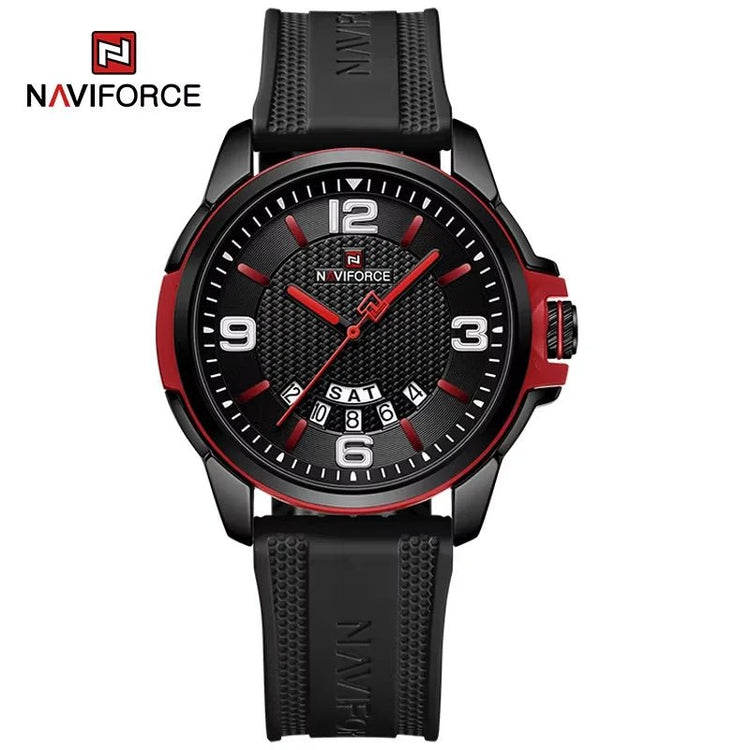 NAVIFORCE Creativo cinturino in TPU orologio da polso maschile moda sportiva 3ATM quarzo impermeabile giorno e data display orologi da uomo Reloj Hombre platinumshop