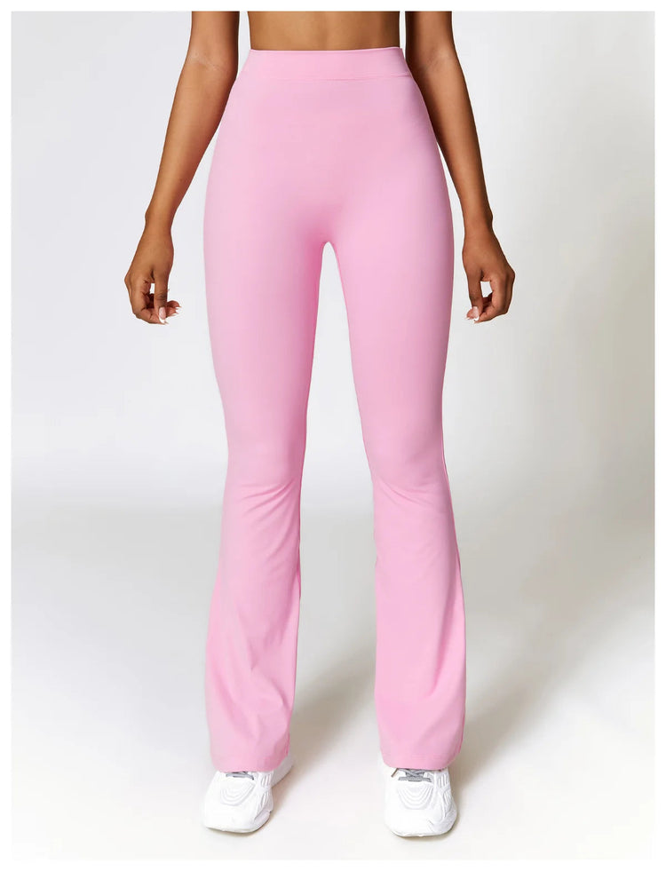 High Waist Flare Leggings Yoga Pants Women Wide Leg Pants Women Gym Workout Fitness Sports Flared Pants Latin Dance Trousers PlatiNum