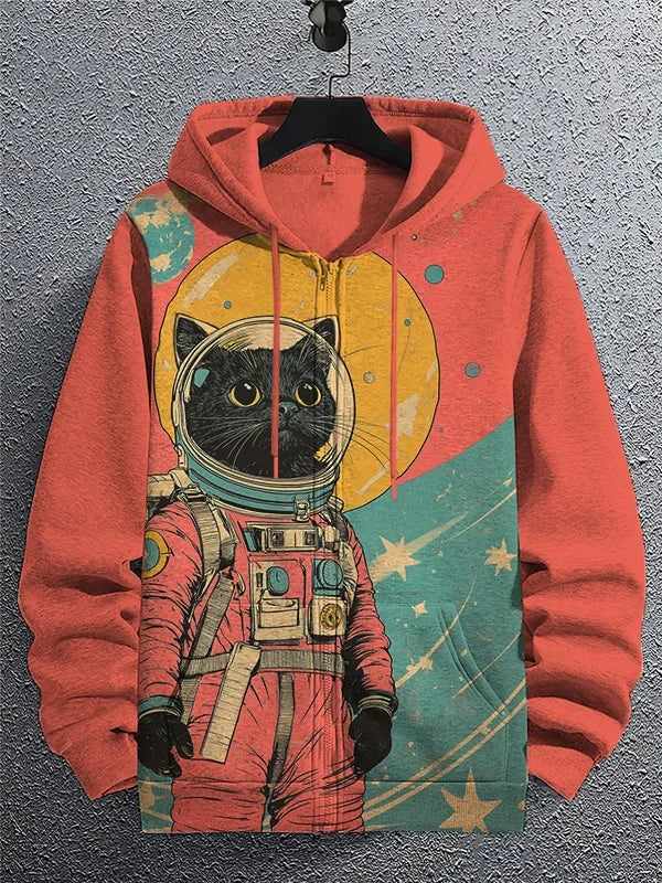 Cartoon Dinosaur Cat 3d Print Hoodie Men Women Fashion Zip Up Hoodies Male Jacket Animal Tracksuit Zipper Clothes Funny Sweats