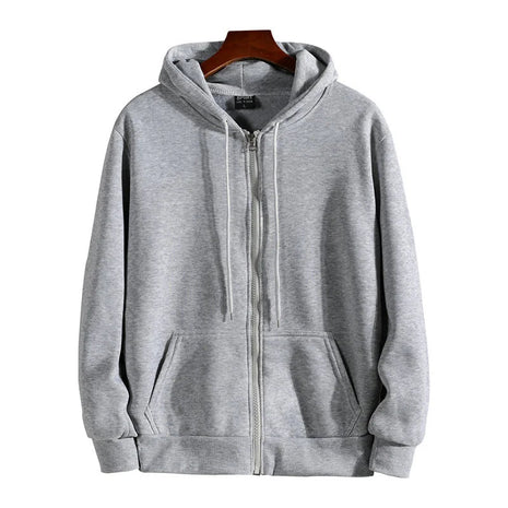 Zipper Hoodies Autumn Winter Men's New Long Sleeve Hooded Sweatshirt Fashion Casual Male Outfit Sportwear Loose Fit Clothes PlatiNum