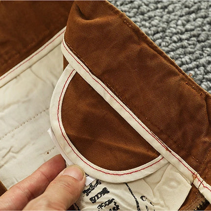 Spring And Autumn New American Retro 100% Cotton Multi-pocketed Washed Old Straight Casual Pants Loose Fashion Cargo Trousers