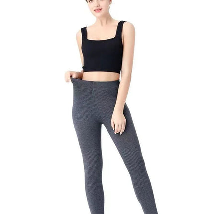 Women's Wool  Leggings Slim Pants High Waist  Autumn and Winter Cashmere Casual Knitted Pencil Pants Korean Thick Casual pants PlatiNum