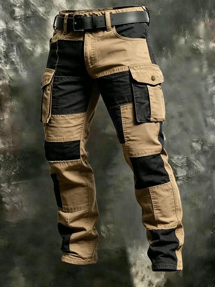 2026 Cotton Men's Pants Large Size Multi-pocket Loose Overalls Outdoor Sports Training Jogging Casual Pants Loose Comfortable