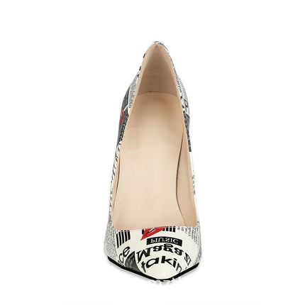 Nuovo 8CM 10CM 12cm Scarpe da festa da donna a punta Graffiti Tacchi ultra alti Spettacoli di moda Scarpe da principessa Donna Stiletto Taglia 34-44
