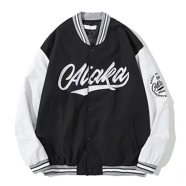 2024 American New Fashion Trend Baseball Uniform Y2K Gothic Harajuku Vintage Baggy Heavy Industry Embroidery Lovers Hip Hop Coat
