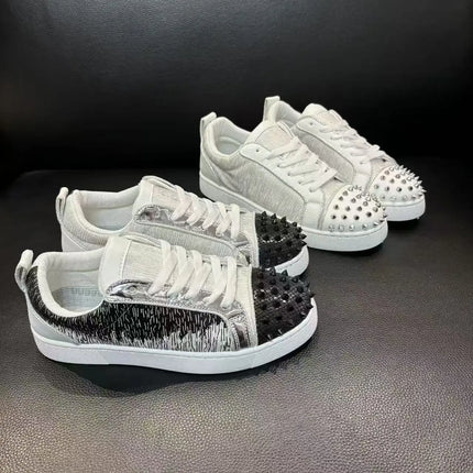 Spring Autumn New Men's Simple Casual Board Shoes Couple's Exquisite Red Bottom Anti slip Wear resistant Outdoor Running Shoes