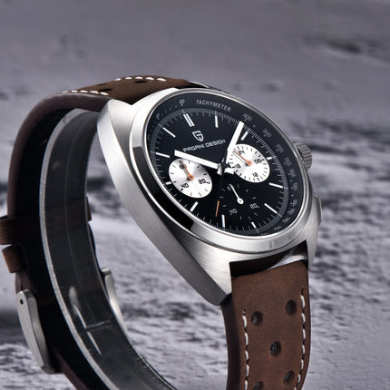 PAGANI DESIGN Orologi da uomo Retro Panda Quadrante Orologio al quarzo da uomo Giappone VK63 Cronografo Vetro zaffiro Orologio da polso da uomo 2024 Nuovo