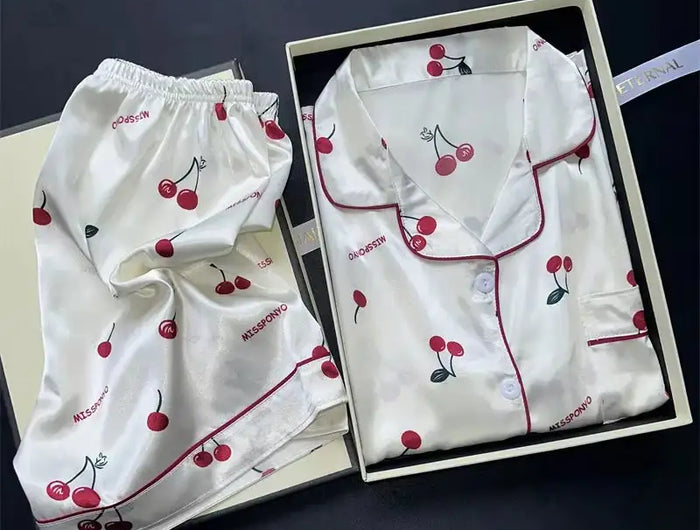 2 pezzi stampa indumenti da notte pigiama da notte in raso di seta sintetica moda pigiama casual pantaloncini da donna pigiama set abiti da pittura a inchiostro platinumshop