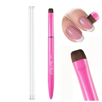 3 in 1 French Nail Brush with Multifunctional Head - Fine Nail Brush for Gel and Acrylic Nails for Precise Cleaning