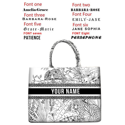 New 2026 Women's Personalized Tote Bag, Printed Canvas Handbag, Large Capacity Beach Bag
