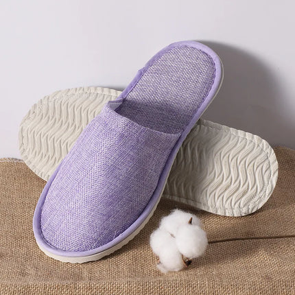 5 pairs/lot men women disposable hotel slippers guest cotton slides home travel SPA slipper hospitality cheap indoor slip-on