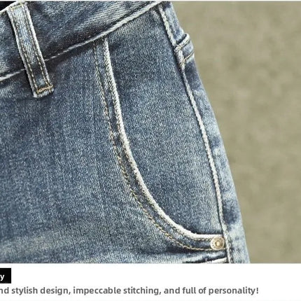 2025 Spring Autumn Korean Luxury Clothing New Cargo Brand Tooling Jeans Men's Slim High Street Men's Splicing Patch Trousers PlatiNum