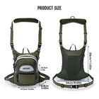 Borsa da Pesca a Mosca Goture 100% Poliestere, Borsa da Petto Ultra Leggera con Tasche Multiple, Borsa per Accessori da Pesca, Borsa a Tracolla per Esterni
