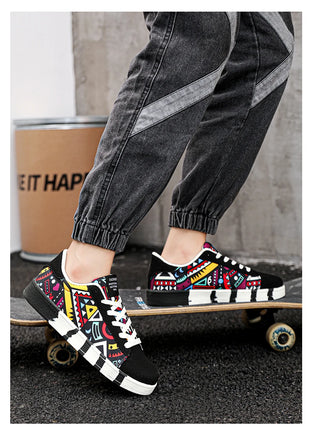Nuove Scarpe Estive alla Moda per Uomo, Sneakers Sportive Antiscivolo da Passeggio, Scarpe Casual in Tela con Motivi, Zapatos Maschili