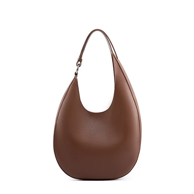 2025 New Genuine Leather Women Half Moon Bag Shoulder Ladies Luxury Underarm bag Commuter Shopping Handbag Bag For Women Gift