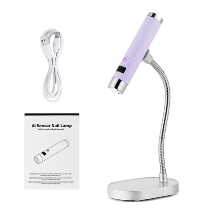 Wireless Mini UV LED Nail Lamp Rechargeable Handheld LED Nail Dryer Smart Sensor Gel Polish Curing Lamp for Manicure Tool Home Salon