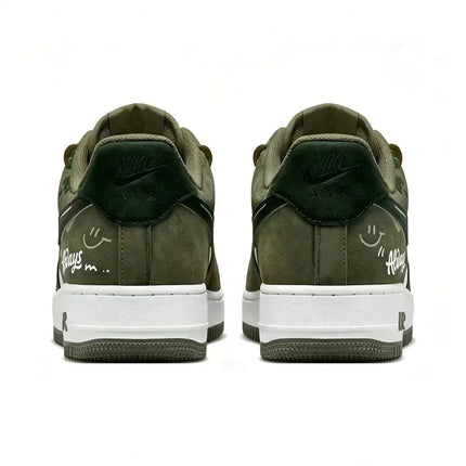 Nike Air Force 1 Forest Journal Synthetic Leather Slip Resistant Cushioning Abrasion Resistant Low top Skateboard Shoes