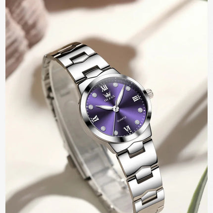 OLEVS Orologio da donna Elegante orologio al quarzo alla moda in acciaio inossidabile impermeabile luminoso da donna con confezione regalo Reloj 3735 platinumshop