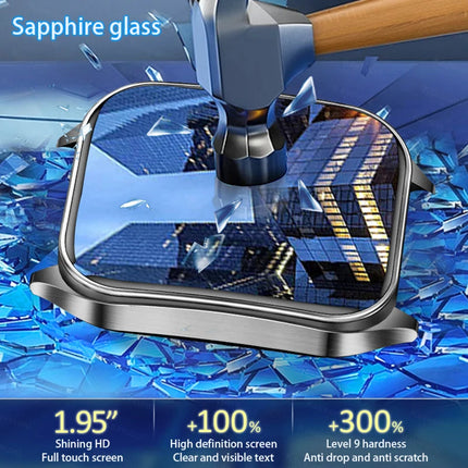 2025 Trattamento laser Tre Smartwatch alti 1.95 "Schermo curvo in zaffiro ECG + PPG Grasso nel sangue Acido urico Diagnosi salute Smartwatch platinumshop