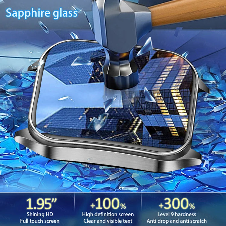 2025 Trattamento laser Tre Smartwatch alti 1.95 "Schermo curvo in zaffiro ECG + PPG Grasso nel sangue Acido urico Diagnosi salute Smartwatch platinumshop