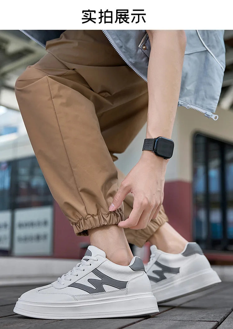 Hot selling Breathable Thick soled Trendy waterproof Durable Casual height increasing shoes Increase by 6 centimeters