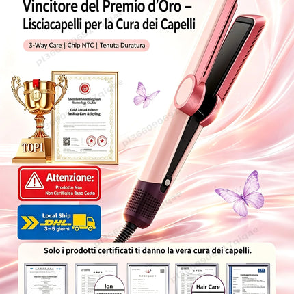 Local Ship SenCiciMen 2 IN 1 High Quality Hair Straightener Negative Ion Hair-care Wet/Dry Straightening Hot Styling Tools Intelligent Temperature Control No heat Damage Hair dryer Lock in Moisture & Shine Hair Straighteners