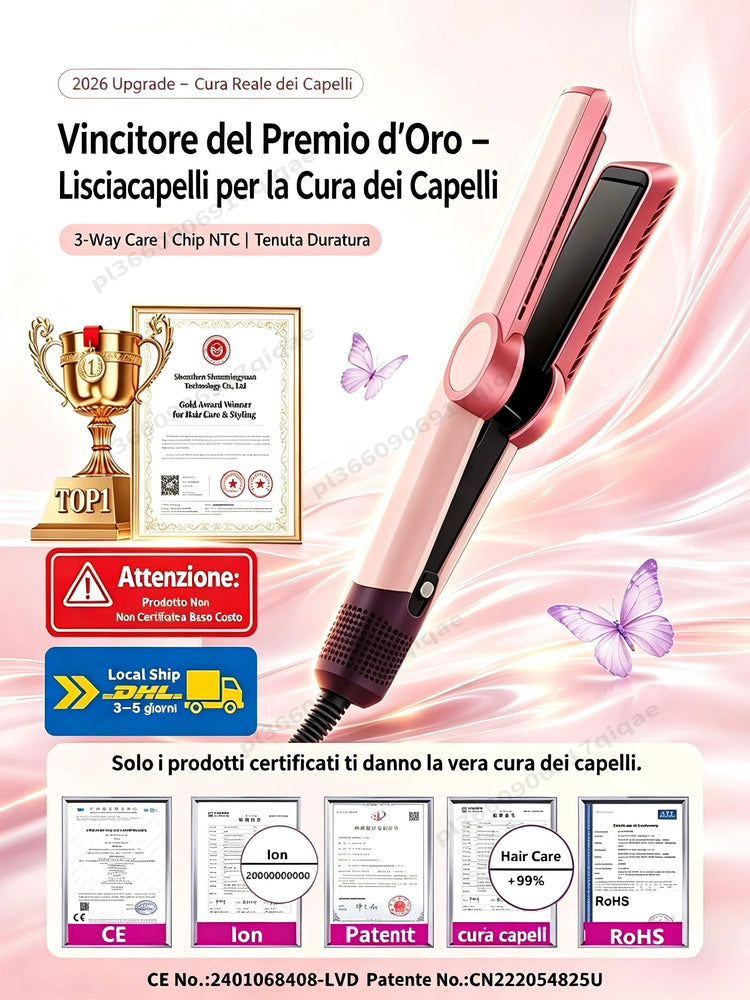 Local Ship SenCiciMen 2 IN 1 High Quality Hair Straightener Negative Ion Hair-care Wet/Dry Straightening Hot Styling Tools Intelligent Temperature Control No heat Damage Hair dryer Lock in Moisture & Shine Hair Straighteners