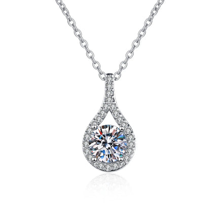 925 Sterling Silver Necklace For Women Round Pendent Sparkling Pave CZ Necklace Fashion Anniversary Birthday Jewelry Gifts N325 PlatiNum