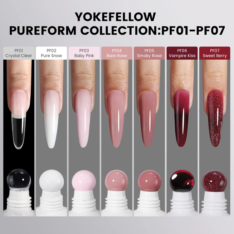 Original YOKEFELLOW Sandwich Dual Nail Form Short Stiletto Nail Extension Form 240pcs Top Form Bottom Form For Quick Nail Extensions IM222
