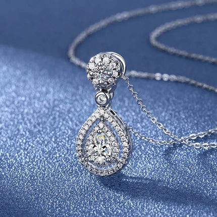 925 Sterling Silver Necklace For Women Round Pendent Sparkling Pave CZ Necklace Fashion Anniversary Birthday Jewelry Gifts N325 PlatiNum